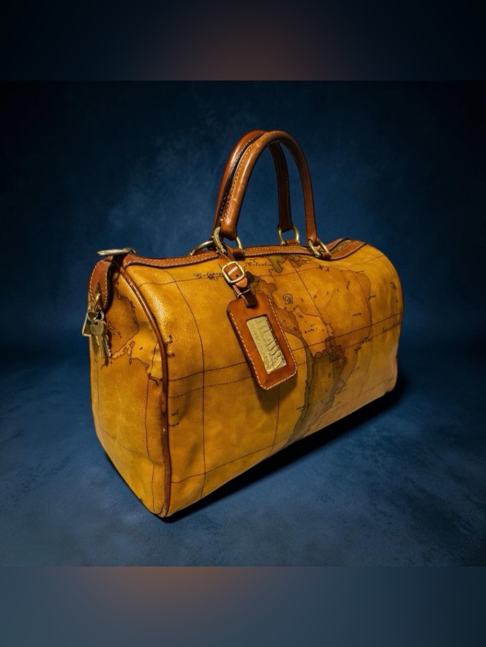 Alviero Martini World Map Boston Bag - Picture 12 of 15